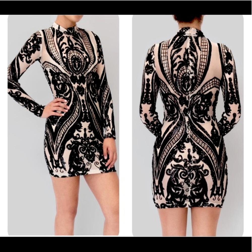 TRANSPARENT FITTED DRESS